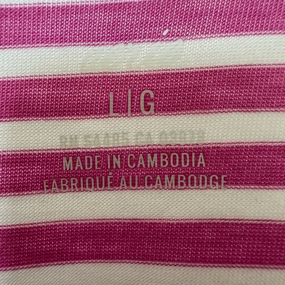 Aerie NEW Pajama Henley Tank Top Pink & White Stripes Racerback Size Large - Picture 11 of 15